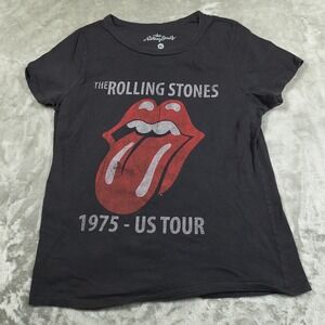 Rolling Stones Shirt Mens XL Black 1975 US Tour Tongue Rock Band  Vintage Style